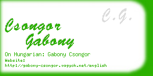 csongor gabony business card